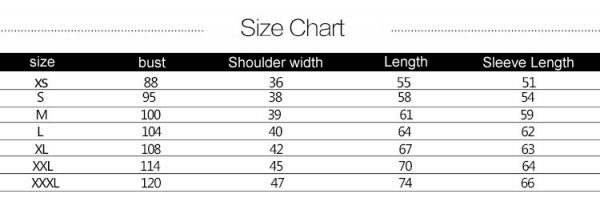 Baseball uniform size chart 